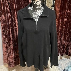 Michael Kors Men’s Long Sleeve Black Waffle Knit Shirt Size XL